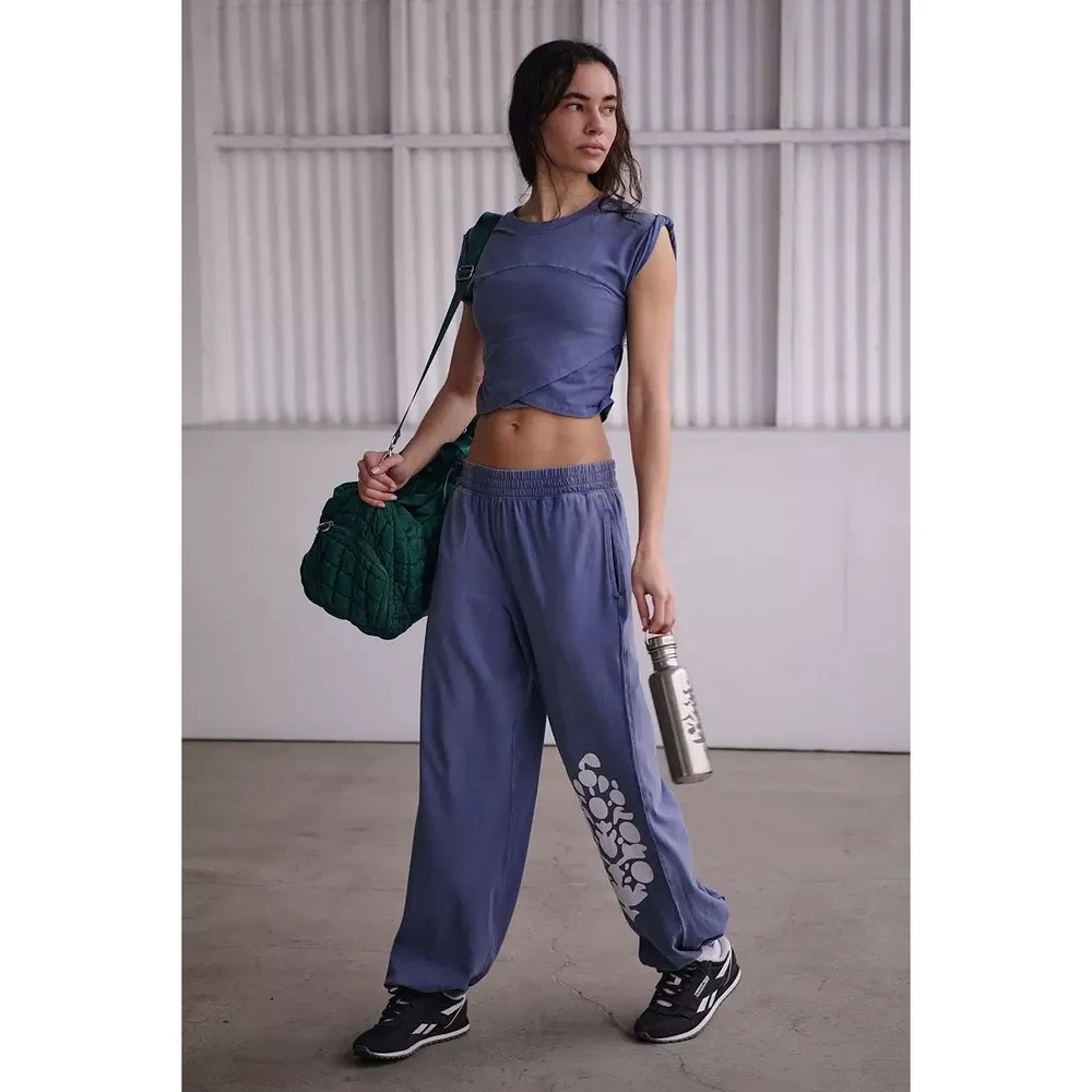 2-Piece Set Free People Women's Size L Hot Shot Crossover Blue Indigo